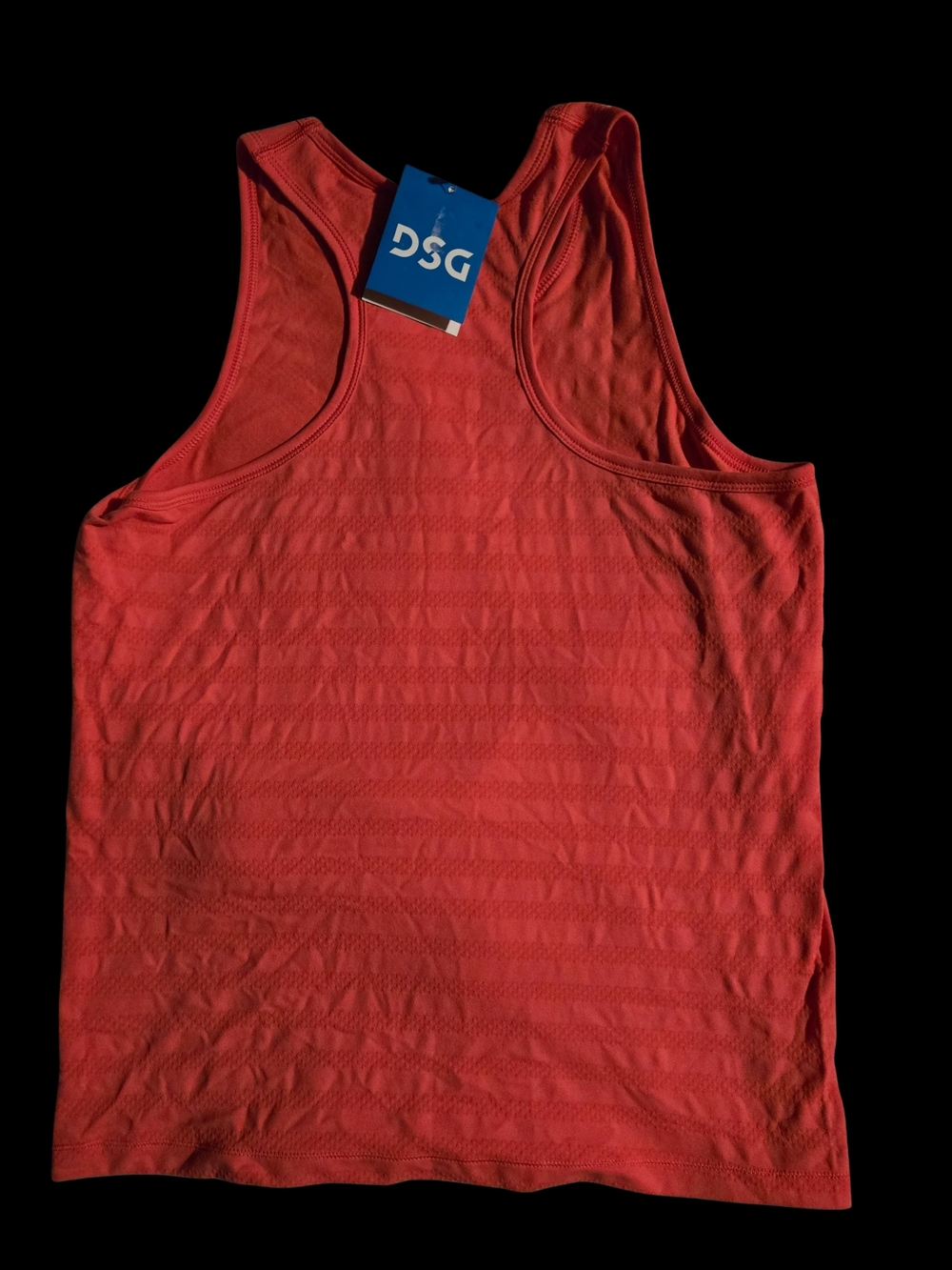 DSG Girls Mesh Striped Nylon Top - Coral Pink Size L 14